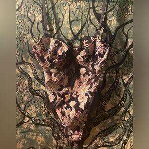 Lace, floral lingerie